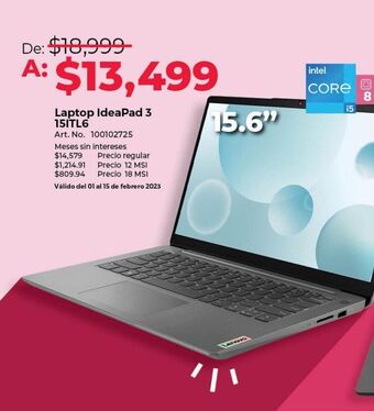Laptop ideapad 3