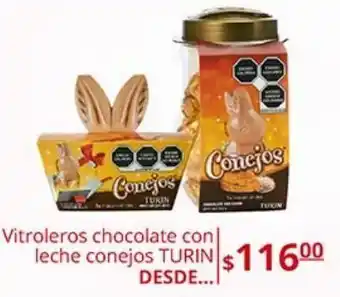 Vitroléros chocolate con leche conejos turin