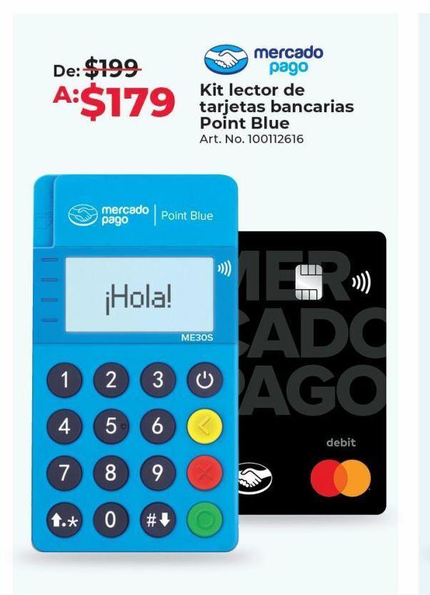 Office Depot Kit lector de tarjetas bancarias point blue oferta