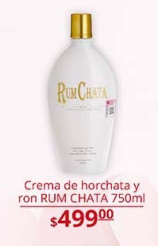 La Comer Crema de horchata y ron rum chata 750ml oferta