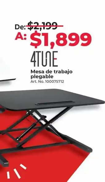 Mesa de trabajo plegable