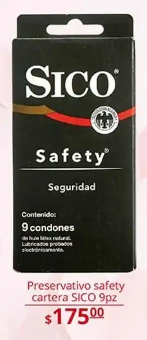 Preservativo safety cartera sico 9pz