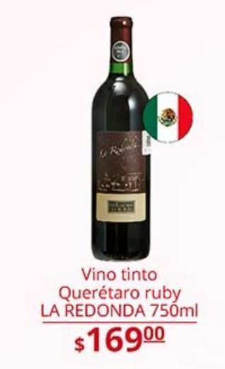La Comer Vino tinto querétaro ruby la redonda 750ml oferta