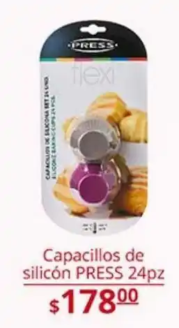 La Comer Capacillos de silicón press 24pz oferta