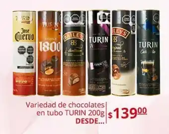 La Comer Chocolates en tubo turin 200g oferta