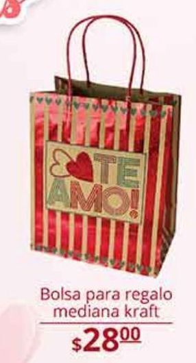 La Comer Bolsa para regalo mediana kraft oferta