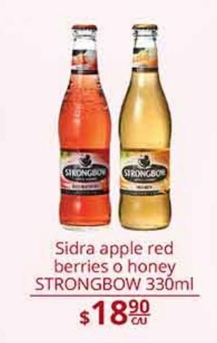 La Comer Sidra apple red berries o honey strongbow 330ml oferta