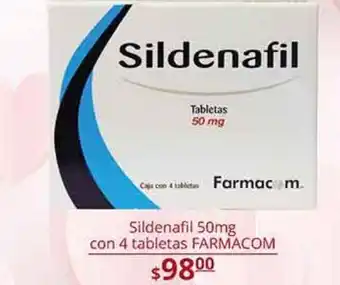 La Comer Sildenafil 50mg con 4 tabs farmacom oferta