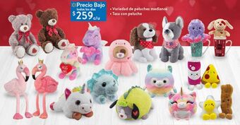 Walmart Variedad de peluches medianos oferta