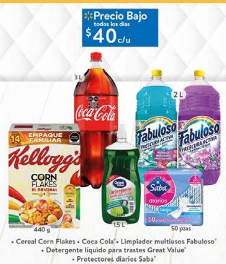 Walmart Cereal corn flakes kelloggs 440g oferta