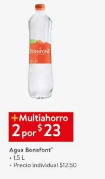 Walmart Agua bonafont 1,5l x 2 oferta