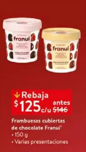 Frambuesas cubiertas de chocolate franui 150g