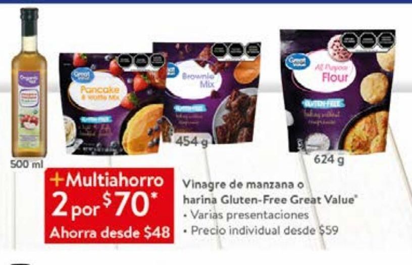 Walmart Vinagre de manzana great value 500ml x 2 oferta