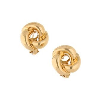 Nacional Monte de Piedad Aretes calados en oro amarillo 18 kilates. oferta