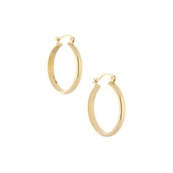 Nacional Monte de Piedad Arracadas lisas en oro amarillo 14 kilates. oferta