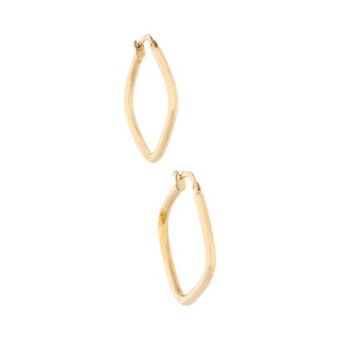 Nacional Monte de Piedad Arracadas lisas en oro amarillo 14 kilates. oferta
