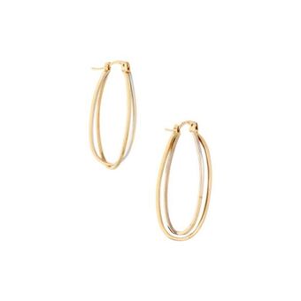 Nacional Monte de Piedad Arracadas diseño especial en oro dos tonos 14 kilates. oferta