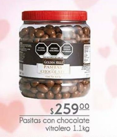 Fresko Pasitas con chocolate golden hills 1.1kg oferta