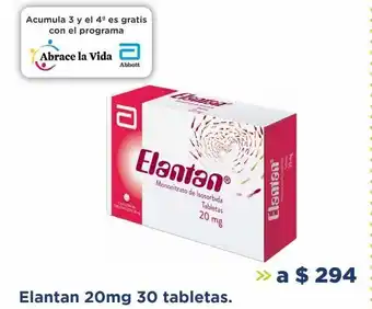Farmacia San Pablo Elantan 20mg 30 tabletas. oferta