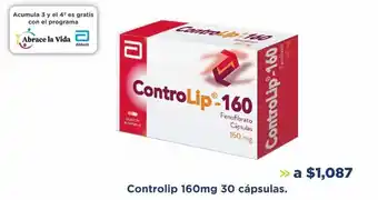 Farmacia San Pablo Controlip 160mg 30 cápsulas. oferta