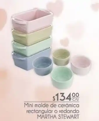 Fresko Mini molde de cerámica rectangular o redondo martha stewart oferta