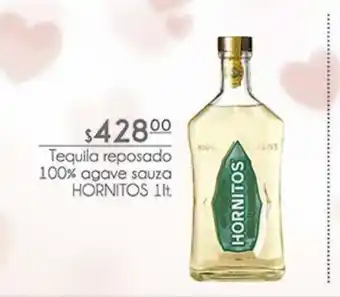 Tequila reposado 100% agave sauza hornitos 1l