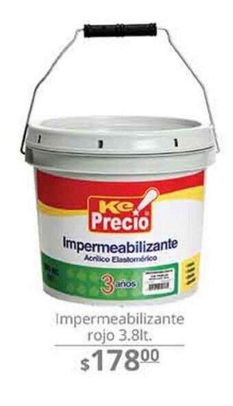 La Comer Impermeabilizante rojo 3,8lt oferta