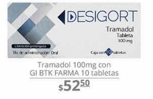 La Comer Tramadol 100mg con gi btk farma 10 tabletas oferta
