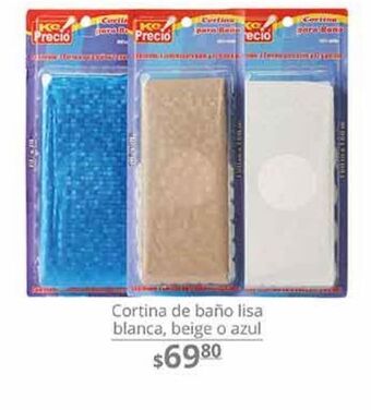 La Comer Cortina de baño lisa blanca, beige o azul oferta
