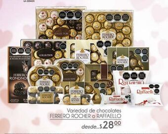 Variedad de chocolate ferrero rocher