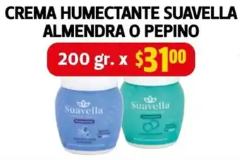 Farmacias Guadalajara Crema Humectante Suavella Almendra o Pepino 200 gr oferta