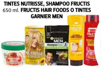 Farmacias Guadalajara Tintes Nutrisse, Shampoo Fructis 650ml, Fructis Hair Foos o Tintes Garnier Men oferta