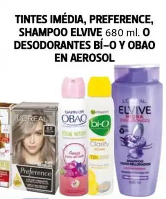 Farmacias Guadalajara Tintes Imédia, Preference, Shampoo Elvive 680ml o Desodorantes Bí-o y Obao en Aerosol oferta