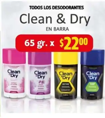 Farmacias Guadalajara Clean & Dry 65 gr oferta