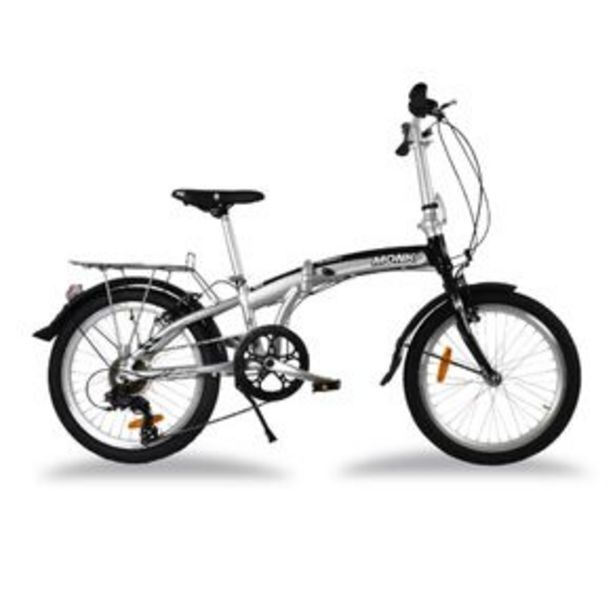 El Bodegón Bicicleta monk plegable/alum rodada-20 7 velocidades negro plata flink oferta
