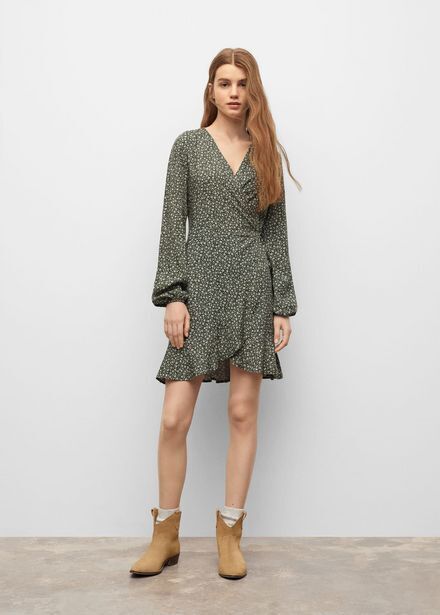 Mango Vestido fluido estampado oferta