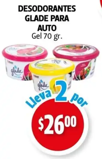 Farmacias Guadalajara Glade Desodorantes Para Auto 70 gr oferta