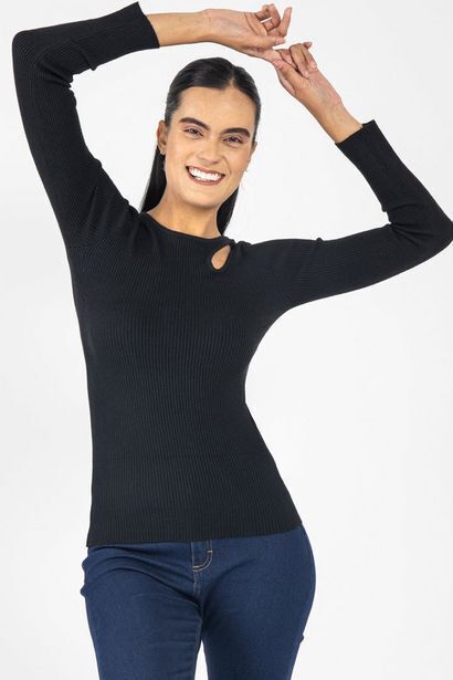Santory Suéter cerrado liso oferta