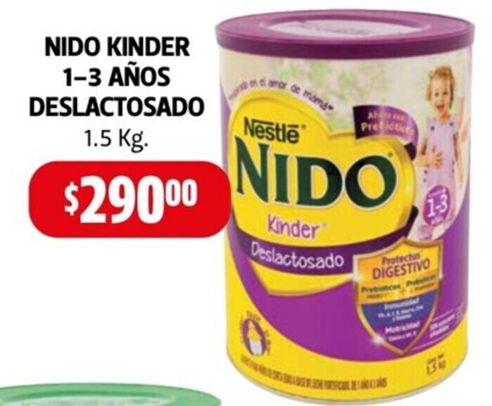 Farmacias Guadalajara Nido Kinder 1-3 Años Deslactosado 1.5kg oferta