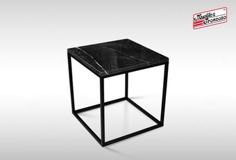 Muebles Troncoso Mesa lateral greca cuadrada marmol negro oferta