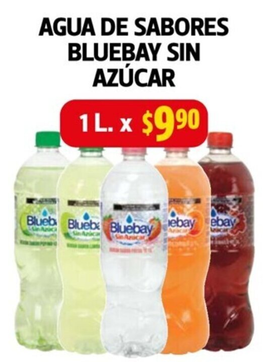 Farmacias Guadalajara Bluebay Agua de Sabores Sin Azúcar 1L oferta