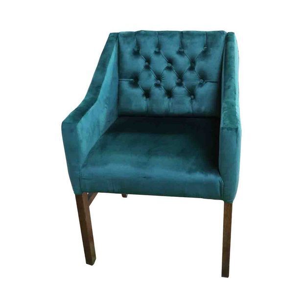 Mueblería Villarreal Sillon brownie terciopelo verde botella oferta