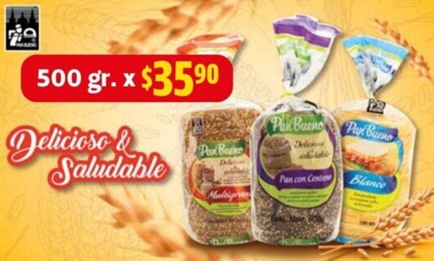 Farmacias Guadalajara Pan Bueno Multigrano, Centeno o Blanco 500 gr oferta