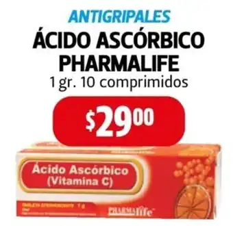 Farmacias Guadalajara Ácidos Ascórbico Pharmalife 1 gr oferta