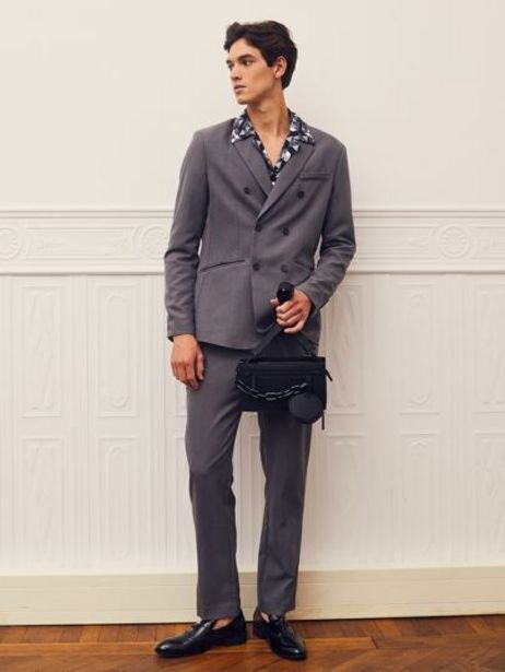SHEIN Shein hombres traje pantalones con blazer de doble botonadura oferta