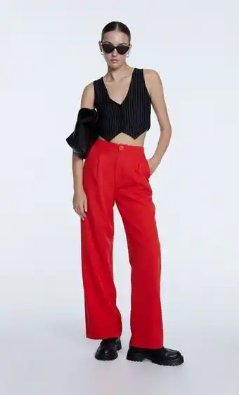 Stradivarius Pantalón wide leg oferta