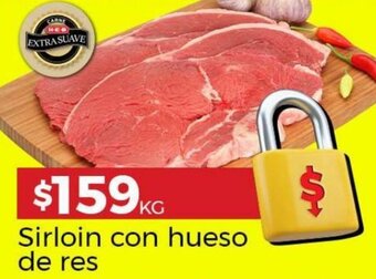 HEB Sirloin con Hueso de Res oferta