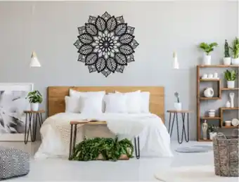 Muebles Dico Figura decorativa para pared mándala negro oferta