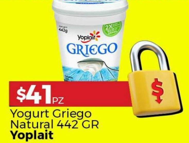 Yoplait Yogurt Griego Natural 442 gr oferta en HEB