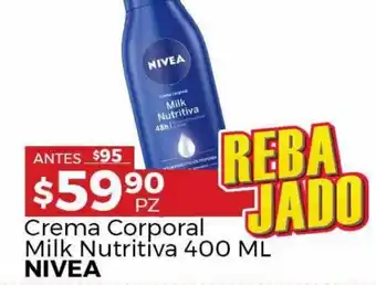 Nivea Crema Corporal Milk Nutritiva 400ml